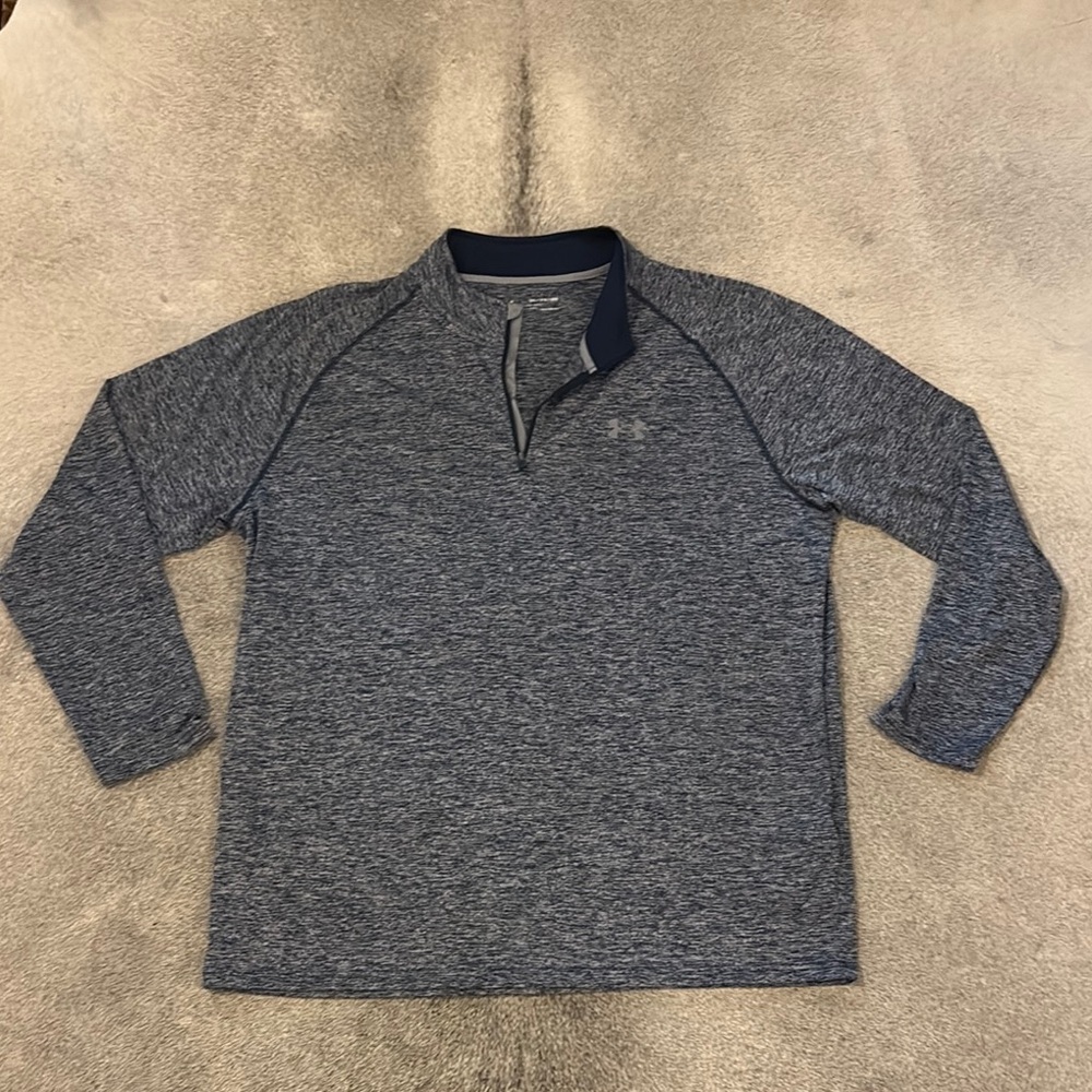 Under Armour Blue Heather Quarter Zip Pullover